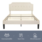 Upholstered Platform Bed frames with Adjustable Headboard