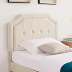 Upholstered Platform Bed frames with Adjustable Headboard