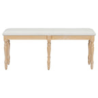 Vintage Traditional 50.4inch Upholstered Dining Bench
