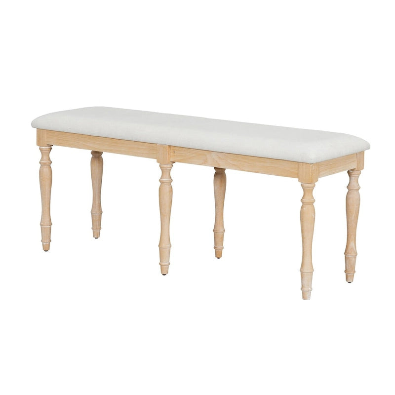 Vintage Traditional 50.4inch Upholstered Dining Bench