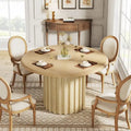 43.3 Inches Round Modern Dining Table for 4 for Dining Room