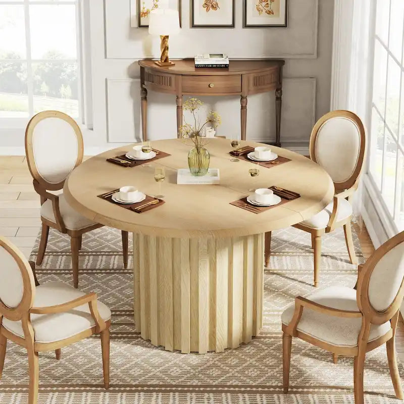 Tavolo da pranzo rotondo moderno da 43.3 pollici per 4 persone