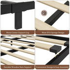 Kovová postel s roštem, dřevěným čelem a dřevěným koncem