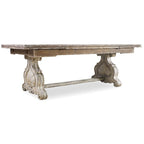 83-127 Inch Extendable Refectory Trestle Dining Table