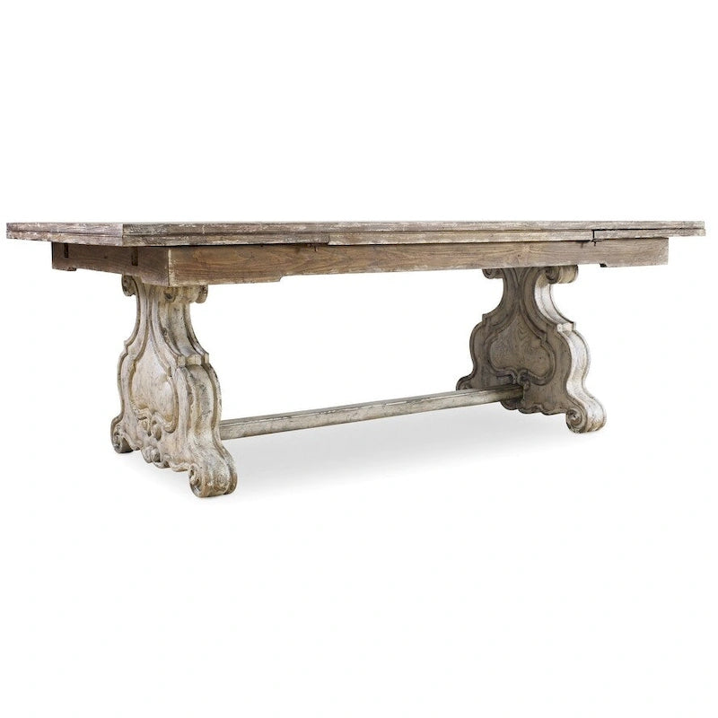 83-127 Inch Extendable Refectory Trestle Dining Table
