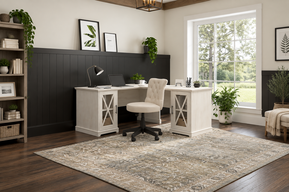 Farmhouse L-Shaped Desk 4K 16:9 扩展版